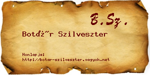Botár Szilveszter névjegykártya