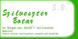 szilveszter botar business card